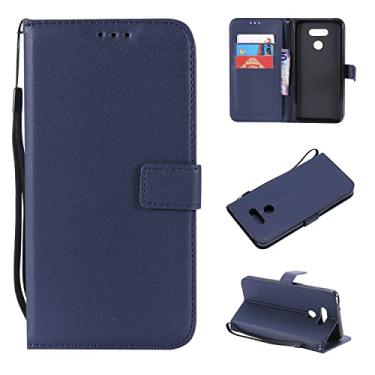 Imagem de Capa flip para LG G6, capa carteira LG G6, capa para LG G6, slots de cartão suporte fecho magnético, couro PU protetor [TPU à prova de choque] capa flip com alça de pulso cordão capa traseira de telefone