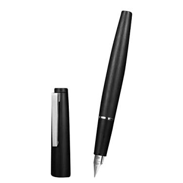 Imagem de Caneta tinteiro preta de fibra 80 ponta de irídio caneta de sucção rotativa presente