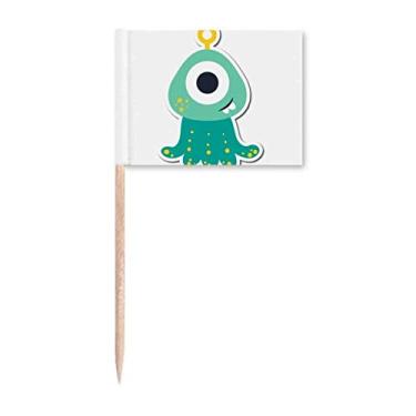 Imagem de Universo e alienígena Cyclops Monster Toothpick Flags Marcador Topper Decoração de Festa