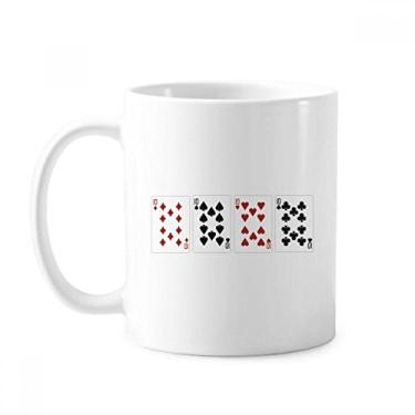 Imagem de Heart Spade Diamond Club Caneca com 10 padrões cerâmica café porcelana xícara louça