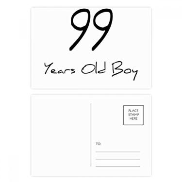 Imagem de 99 anos menino idade longevidade conjunto de cartão postal aniversário correio cartão de agradecimento