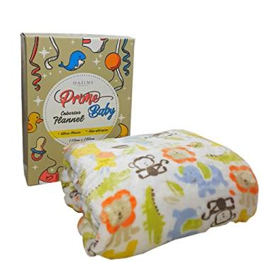 Imagem de Cobertor Bebe Microfibra Manta Prime Grossa 110 x 150cm Safari Bege