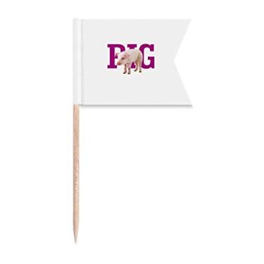 Imagem de Bandeiras de palito de dente modernas para presente Art Deco de carne, marca de etiquetagem para bolo de festa, prato de queijo