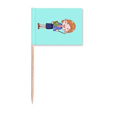 Imagem de Tutor de desenho de animação para professores, marcadores de palito de dentes, decoração de festa