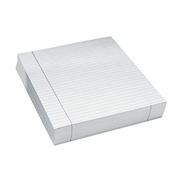 Imagem de Pacon® Papel de composição, não perfurado, régua de 9,5 mm, 21,5 x 28 cm, branco, pacote com 500 folhas