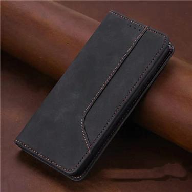 Imagem de Estojo de couro magnético retrô para iPhone 14 13 12 Mini 11 Pro X XS Max XR 8 7 6 6S Plus SE 2020 Porta-cartões para carteira, preto, para 7 Plus 8 Plus