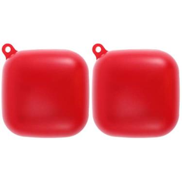 Imagem de 2 peças - Capa de fone de ouvido compatível com Head Mosquetão Pro com armazenamento rígido vermelho fone de ouvido à prova de choque antiperda