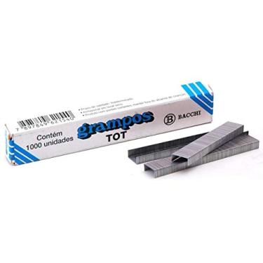 Imagem de Grampo Para Grampeador Tot Galvanizado 1000 Grampos - Pacote Com 10, Bacchi, 21533, Prata