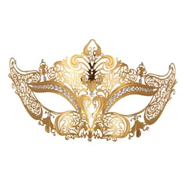 Imagem de Gadpiparty Decorações De Baile Adereços De Baile Máscara Feminina Máscara De Diamante Linda Máscara De Festa Máscara De Metal Veneza Cosplay