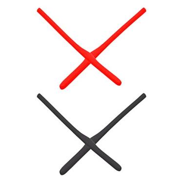 Imagem de Mryok 2 pares de meias de substituição para Oakley Keel/Keel Blade/Wingback OX3122 OX3125 OX5089 OX5148 - Vermelho e preto