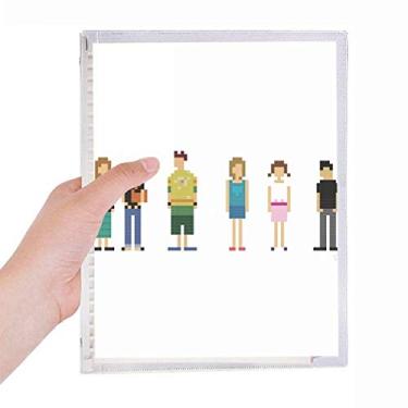 Imagem de Caderno de pixel de personagens do jogo, diário, folhas soltas, material de papelaria recarregável