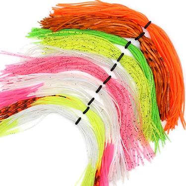 Imagem de Saias de silicone YZD com fios de borracha, 10 cores para amarrar a braguilha, fazer saias de borracha, argolas giratórias para substituição de lâmina de colher, B Set