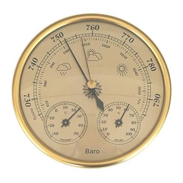 Imagem de Baoblaze 3 em 1 130 Mm Estação Meteorológica Pendurada Na Parede Medidor Barômetro Termômetro