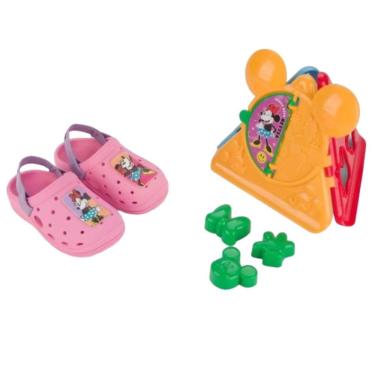 Imagem de Babuche Infantil Menina Borracha Brincar e Aprender Disney Grendene 22939