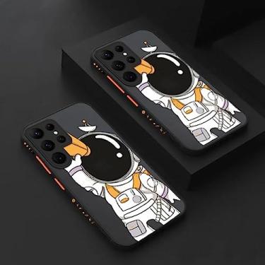 Imagem de Para Samsung S22 S21 S23 Ultra S20 FE Plus Cute Astronaut Hard Case For Samsung A54 A53 A52 A51 A52s 5G Matte Cover Coque,T3,For Samsung A52 A52s