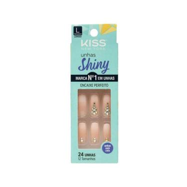 Imagem de Unhas Postiças Shiny Kiss New York Pérola Bailarina Longo