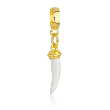 Imagem de Pingente Berloque Dente de Sabre Pandora Banhado a Ouro 18k