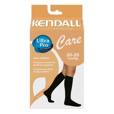 Imagem de Meia Kendall 3/4 Alta Compressão Care com ponteira 3113 Branco  P