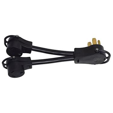 Imagem de Valterra Cabo adaptador Mighty Cord A10-50X30Y de 30,48 cm com alça - 50AM a 30AF x 2-Y, vermelho