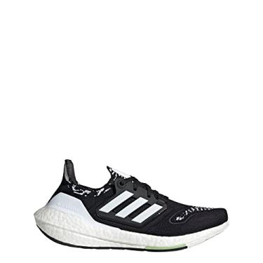 Imagem de adidas Tênis de corrida feminino Ultraboost 22, Preto/Branco/Quase Limão, 35