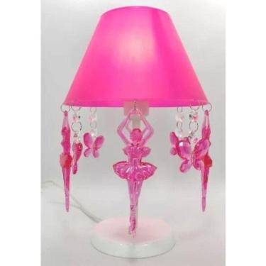 Imagem de Luminária De Mesa Borboleta Bailarina Decorar Quarto Menina