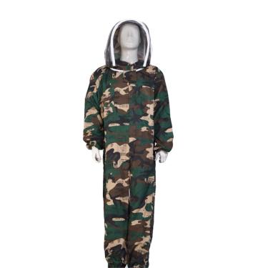 Imagem de UOBEKETO Macacão profissional de camuflagem apicultor com véu autossuficiente para apicultores