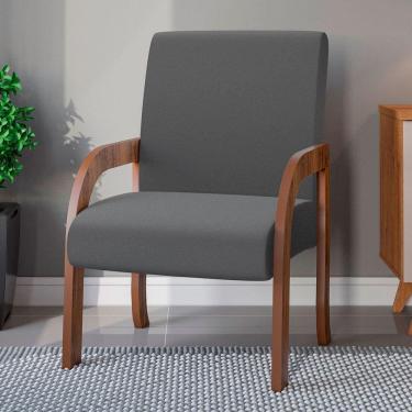 Imagem de Poltrona Veneza Seda/Cinza - Viero Móveis