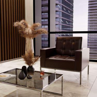 Imagem de poltrona isis revestimento sintético café