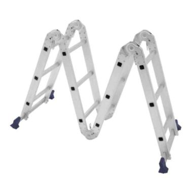 Imagem de Escada De Alumínio Articulada 4X3 12 Degraus E 13 Posições Mor