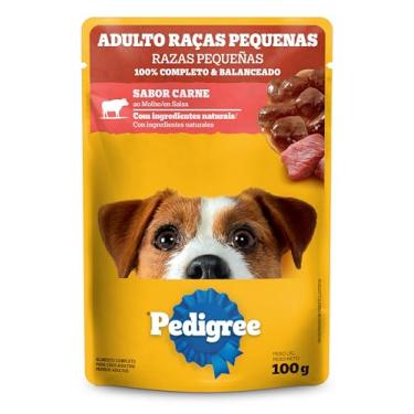 Imagem de Pedigree - Ração Úmida Para Cachorros, Sachê Carne ao Molho Adultos, Raças Pequenas, 100g