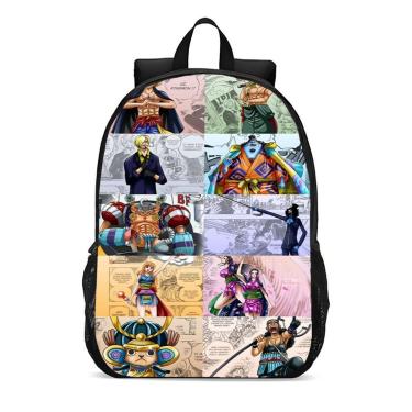 Imagem de Mochila Escolar Infanto Juvenil Anime One Piece Bando Do Chapéu de Palha Novidades 0268-Unissex