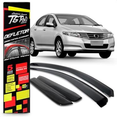 Imagem de Calha Chuva Defletor City 4 Portas 2009 2010 2011 2012 2013 2014 Fumê 100% Acrílico