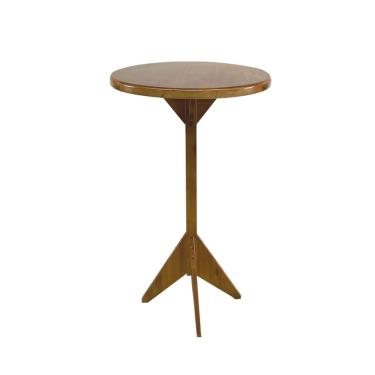 Imagem de Mesa Bistrô Tampo Redondo em Madeira Maciça Natural