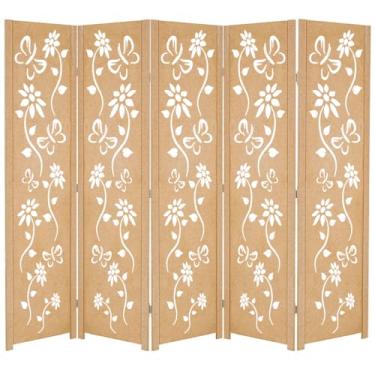 Imagem de Biombo Divisoria Inteiro Divisor Separador de Ambiente Madeira MDF (5, Floral)