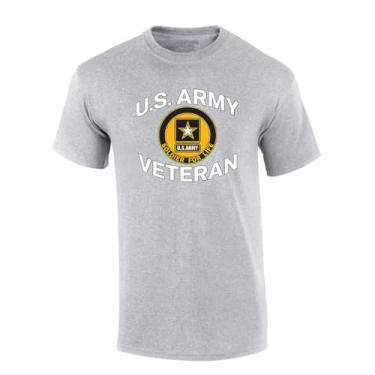Imagem de Trenz Shirt Company Camiseta estampada masculina de manga curta Veterano do Exército dos EUA: Solider for Life, Cinza esportivo, 6G