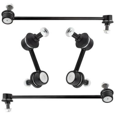 Imagem de WEDOAUTO Kit de suspensão de 4 peças, barra oscilante dianteira e traseira, elos de extremidade da barra estabilizadora, lado esquerdo do motorista, lado do passageiro, adequado para Nissan Quest 2004