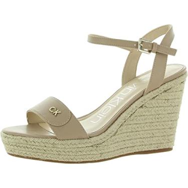 Imagem de Calvin Klein Sandália feminina Hamal Wedge, Lite Latte 110, 8.5