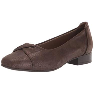 Imagem de Clarks Sapatilha feminina Tilmont Dalia Ballet, Tecido metálico bronze, 38