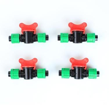 Imagem de Válvula de desligamento de irrigação por gotejamento - Conector Perma Encaixe de travamento farpado - Compatível com Sistema de Aspersão de Acoplamento de Tubo de Fita Gotejamento de 16-17 mm - Pacote