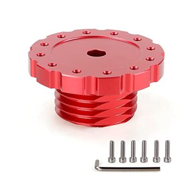 Imagem de RASTP Adaptador de volante de alumínio, adaptador de volante para jogos Sim Racing para T300, T500, TS-PC, TS-XW (vermelho)