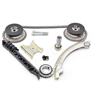 Imagem de Kit de corrente de distribuição do motor com amortecedor e guia e roda dentada VVT compatível com Buiick Regal Chevrolet Cobalt Equinox Malibu HHR Pontiac G6 2.0L 2.4L Mais substituição # 12578515