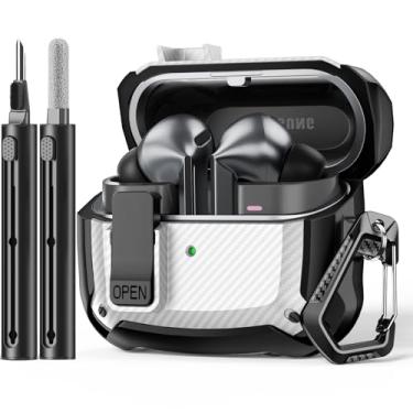 Imagem de Polislime Capa Rígida à Prova de Choque para Samsung Galaxy Buds 3 e Pro com Trava de Segurança e Kit de Limpeza