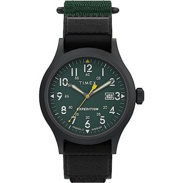 Imagem de Timex Relógio Masculino Expedition Scout 40 mm - Mostrador Verde Fastwrap Verde IP Preto, Verde