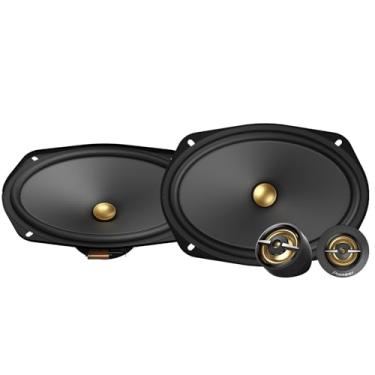 Imagem de Pioneer Alto-falantes bidirecionais PlusTS-A6901C da série A (par) de 15,2 x 22,9 cm – Máximo de 450 W, agudos nítidos + vocais claros, graves aprimorados, atualização ideal de fábrica, adaptadores de