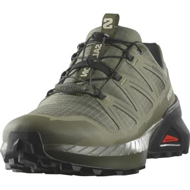 Imagem de Salomon Speedcross Peak Climasalomon Tênis masculino impermeável para caminhada, Olive Night/Líquen Profundo Verde/Preto, 10