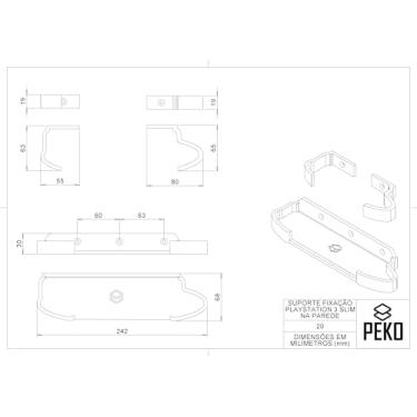 Imagem de Suporte De Parede Ps3 Playstation 3 Super Slim Sony