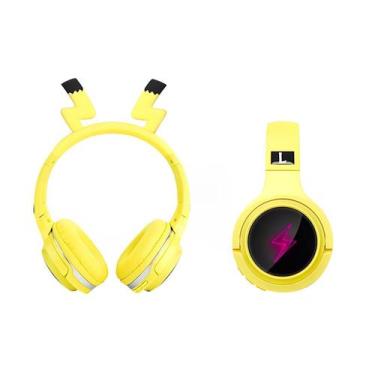 Imagem de Fone Over-Ear Bluetooth Wireless Pikachu Som Top Cor Amarelo - HDL