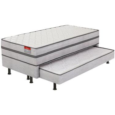Imagem de Cama Box Solteiro Reconflex com Cama Auxiliar - 65x88x188cm Elos, Cinz