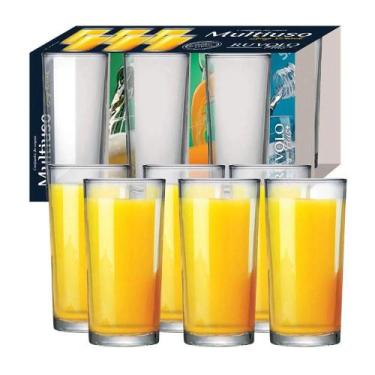 Imagem de Jogo De Copos De Vidro Long Drink Para Água E Suco 255ml 6 Pcs - Ruvol