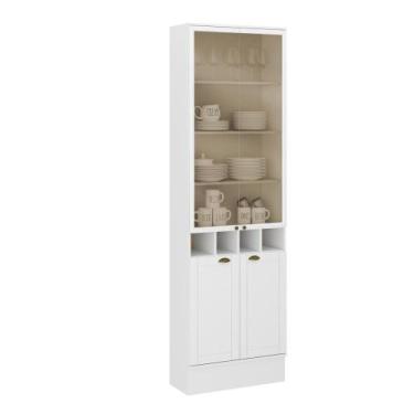 Imagem de Cristaleira Com 2 Portas e 2 Portas de Vidro 70 cm - Carraro Móveis SE